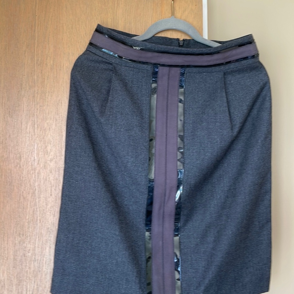 Grey and black wool Tory Burch skirt